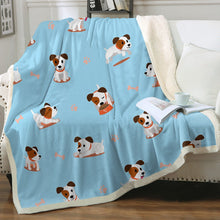 Load image into Gallery viewer, Cutest Jack Russell Terrier Love Soft Warm Fleece Blanket - 4 Colors-Blanket-Blankets, Home Decor, Jack Russell Terrier-Sky Blue-Small-1