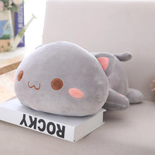 Load image into Gallery viewer, Cutest Kawaii Grey Cat Plush Toy Pillows-grey round eyes-35cm-1