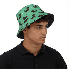 Load image into Gallery viewer, Cutest Long Haired Black Tan Dachshund Bucket Hat-Hats &amp; Caps-Accessories,Dachshund,Dog Dad Gifts,Dog Mom Gifts,Hats-38