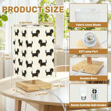 Load image into Gallery viewer, Cutest Long Haired Black Tan Dachshund Desktop Table Lamp-Desk Lamps-3