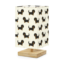Load image into Gallery viewer, Cutest Long Haired Black Tan Dachshund Desktop Table Lamp-Desk Lamps-US Plug-2