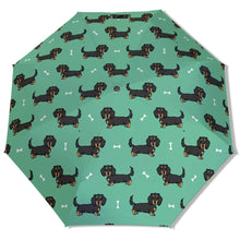 Load image into Gallery viewer, Cutest Long Haired Black Tan Dachshund Umbrella-Daily Accessories-1