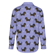 Load image into Gallery viewer, Cutest Long Haired Black Tan Dachshund Women&#39;s Shirt-17