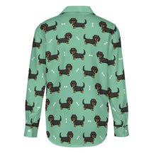 Load image into Gallery viewer, Cutest Long Haired Black Tan Dachshund Women&#39;s Shirt-18