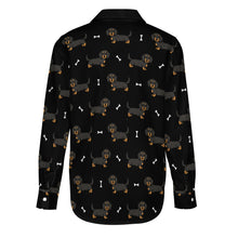 Load image into Gallery viewer, Cutest Long Haired Black Tan Dachshund Women&#39;s Shirt-25