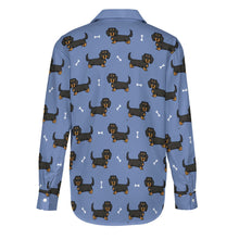 Load image into Gallery viewer, Cutest Long Haired Black Tan Dachshund Women&#39;s Shirt-7