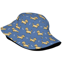 Load image into Gallery viewer, Cutest Long Haired Cream Dachshund Bucket Hat-Hats &amp; Caps-Accessories,Dachshund,Dog Dad Gifts,Dog Mom Gifts,Hats-10