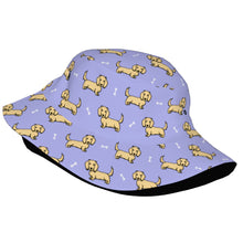 Load image into Gallery viewer, Cutest Long Haired Cream Dachshund Bucket Hat-Hats &amp; Caps-Accessories,Dachshund,Dog Dad Gifts,Dog Mom Gifts,Hats-2