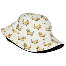 Load image into Gallery viewer, Cutest Long Haired Cream Dachshund Bucket Hat-Hats &amp; Caps-Accessories,Dachshund,Dog Dad Gifts,Dog Mom Gifts,Hats-34