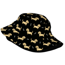 Load image into Gallery viewer, Cutest Long Haired Cream Dachshund Bucket Hat-Hats &amp; Caps-Accessories,Dachshund,Dog Dad Gifts,Dog Mom Gifts,Hats-50
