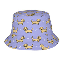 Load image into Gallery viewer, Cutest Long Haired Cream Dachshund Bucket Hat-Hats &amp; Caps-Accessories,Dachshund,Dog Dad Gifts,Dog Mom Gifts,Hats-Lavender Purple-One Size-1