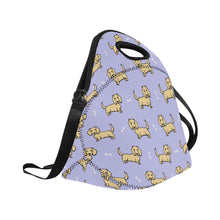 Load image into Gallery viewer, Cutest Long Haired Cream Dachshund Neoprene Lunch Bag-Accessories-Accessories,Bags,Dachshund,Dog Dad Gifts,Dog Mom Gifts,Lunch Bags-18
