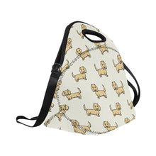 Load image into Gallery viewer, Cutest Long Haired Cream Dachshund Neoprene Lunch Bag-Accessories-Accessories,Bags,Dachshund,Dog Dad Gifts,Dog Mom Gifts,Lunch Bags-4
