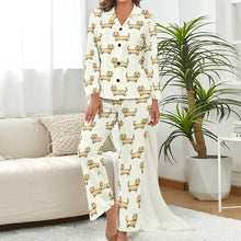 Load image into Gallery viewer, Cutest Long Haired Cream Dachshund Pajamas Set for Women-2