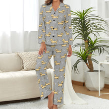 Load image into Gallery viewer, Cutest Long Haired Cream Dachshund Pajamas Set for Women-30