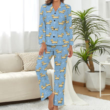Load image into Gallery viewer, Cutest Long Haired Cream Dachshund Pajamas Set for Women-18