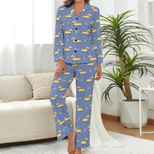 Load image into Gallery viewer, Cutest Long Haired Cream Dachshund Pajamas Set for Women-20