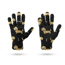 Load image into Gallery viewer, Cutest Long Haired Cream Dachshund Touch Screen Gloves-Accessories-Accessories,Dachshund,Dog Dad Gifts,Dog Mom Gifts,Gloves-13