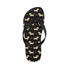 Load image into Gallery viewer, Cutest Long Haired Cream Dachshund Unisex Slippers - 7 Gradients-Black-S-20