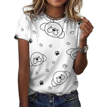 Load image into Gallery viewer, Cutest Maltese Love Soft All Over Print Women&#39;s Cotton T-Shirt - 4 Colors-Apparel-Apparel, Maltese, Shirt, T Shirt-14