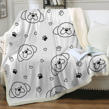 Load image into Gallery viewer, Cutest Maltese Love Soft Warm Fleece Blanket-Blanket-Blankets, Home Decor, Maltese-Ivory-Small-3