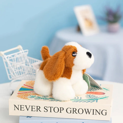 Cutest Mini Orange White Cocker Spaniel Stuffed Animal Plush Toys-Stand Baghudi-20cm-22cm-1
