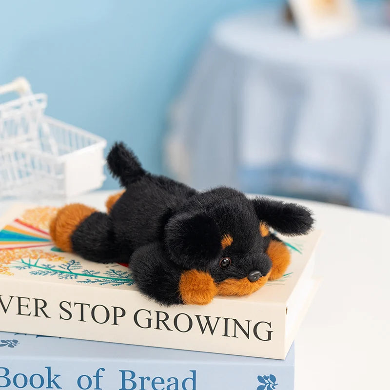 Cutest Mini Rottweiler Stuffed Animal Plush Toys-Lie Rottweiler-20cm-22cm-1