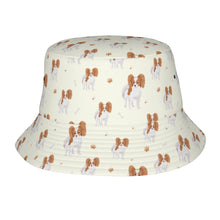 Load image into Gallery viewer, Cutest Papillon Love Bucket Hat-Hats &amp; Caps-Ivory White-One Size-25