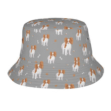 Load image into Gallery viewer, Cutest Papillon Love Bucket Hat-Hats &amp; Caps-Parisian Gray-One Size-17