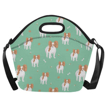 Load image into Gallery viewer, Cutest Papillon Love Neoprene Lunch Bag-Accessories-Accessories,Bags,Lunch Bags,Papillon-Mint Green-4