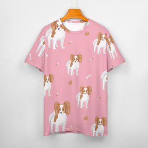 Cutest Papillon Love Soft All Over Print Women's Cotton T-Shirt - 4 Colors-Apparel-Apparel, Papillon, Shirt, T Shirt-9