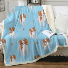 Load image into Gallery viewer, Cutest Papillon Love Soft Warm Fleece Blanket - 4 Colors-Blanket-Blankets, Home Decor, Papillon-13