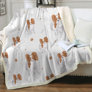 Cutest Papillon Love Soft Warm Fleece Blanket - 4 Colors-Blanket-Blankets, Home Decor, Papillon-14