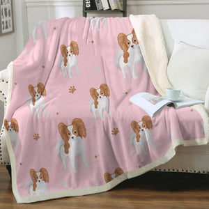 Cutest Papillon Love Soft Warm Fleece Blanket - 4 Colors-Blanket-Blankets, Home Decor, Papillon-15
