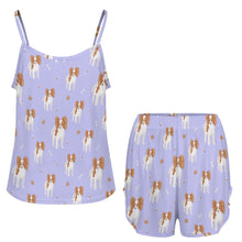 Load image into Gallery viewer, Cutest Papillon Love Women's Cami and Shorts Pajama Set-Apparel-Apparel,Dog Mom Gifts,Pajamas,Papillon-5