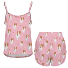 Load image into Gallery viewer, Cutest Papillon Love Women's Cami and Shorts Pajama Set-Apparel-Apparel,Dog Mom Gifts,Pajamas,Papillon-10