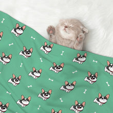 Load image into Gallery viewer, Cutest Pied Black and White French Bulldogs Blanket for Dog-Pet Furniture-24