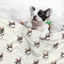Load image into Gallery viewer, Cutest Pied Black and White French Bulldogs Blanket for Dog-Pet Furniture-Blanket for Dogs,Blankets,French Bulldog,Home Decor-1