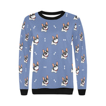 Load image into Gallery viewer, Cutest Pied Black and White French Bulldogs Women&#39;s Sweatshirt-Apparel-Apparel, French Bulldog, Sweatshirt-5