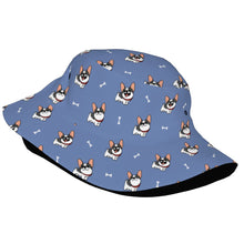 Load image into Gallery viewer, Cutest Pied Black and White Frenchies Bucket Hat-Hats &amp; Caps-Accessories,Dog Dad Gifts,Dog Mom Gifts,French Bulldog,Hats-10