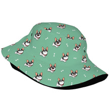 Load image into Gallery viewer, Cutest Pied Black and White Frenchies Bucket Hat-Hats &amp; Caps-Accessories,Dog Dad Gifts,Dog Mom Gifts,French Bulldog,Hats-26
