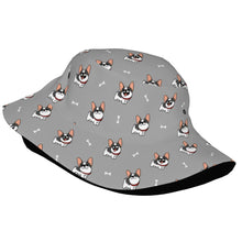 Load image into Gallery viewer, Cutest Pied Black and White Frenchies Bucket Hat-Hats &amp; Caps-Accessories,Dog Dad Gifts,Dog Mom Gifts,French Bulldog,Hats-34
