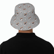 Load image into Gallery viewer, Cutest Pied Black and White Frenchies Bucket Hat-Hats &amp; Caps-Accessories,Dog Dad Gifts,Dog Mom Gifts,French Bulldog,Hats-37