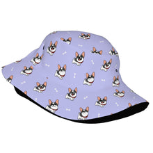 Load image into Gallery viewer, Cutest Pied Black and White Frenchies Bucket Hat-Hats &amp; Caps-Accessories,Dog Dad Gifts,Dog Mom Gifts,French Bulldog,Hats-42