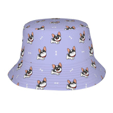 Load image into Gallery viewer, Cutest Pied Black and White Frenchies Bucket Hat-Hats &amp; Caps-Accessories,Dog Dad Gifts,Dog Mom Gifts,French Bulldog,Hats-Lavender Purple-One Size-41