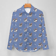 Load image into Gallery viewer, Cutest Pied Black and White Frenchies Women's Shirt-Apparel-Apparel,Dog Mom Gifts,French Bulldog,Shirt-13