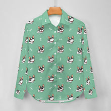 Load image into Gallery viewer, Cutest Pied Black and White Frenchies Women's Shirt-Apparel-Apparel,Dog Mom Gifts,French Bulldog,Shirt-16