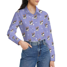 Load image into Gallery viewer, Cutest Pied Black and White Frenchies Women's Shirt-Apparel-Apparel,Dog Mom Gifts,French Bulldog,Shirt-29