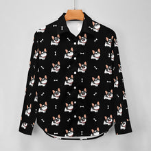 Load image into Gallery viewer, Cutest Pied Black and White Frenchies Women's Shirt-Apparel-Apparel,Dog Mom Gifts,French Bulldog,Shirt-7