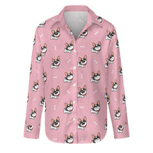 Load image into Gallery viewer, Cutest Pied Black and White Frenchies Women's Shirt-Apparel-Apparel,Dog Mom Gifts,French Bulldog,Shirt-Light Pink-S-11